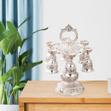 Maxbell Elegant Small Goblets Drinkware Set Retro for Ornament Housewarming Wedding Argent White