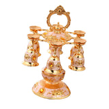 Maxbell Elegant Small Goblets Drinkware Set Retro for Ornament Housewarming Wedding Aureate White