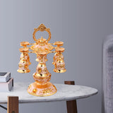 Maxbell Elegant Small Goblets Drinkware Set Retro for Ornament Housewarming Wedding Aureate White