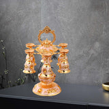 Maxbell Elegant Small Goblets Drinkware Set Retro for Ornament Housewarming Wedding Aureate White