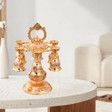 Maxbell Elegant Small Goblets Drinkware Set Retro for Ornament Housewarming Wedding Aureate White