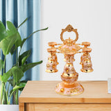 Maxbell Elegant Small Goblets Drinkware Set Retro for Ornament Housewarming Wedding Aureate White