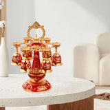 Maxbell Elegant Small Goblets Drinkware Set Retro for Ornament Housewarming Wedding Red