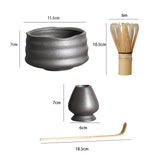 Maxbell Handmade Matcha Set Traditional Tea Ceremony for Tea House Kithen Restaurant Black