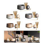 Maxbell Handmade Matcha Set Traditional Tea Ceremony for Tea House Kithen Restaurant Black