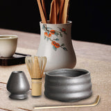Maxbell Handmade Matcha Set Traditional Tea Ceremony for Tea House Kithen Restaurant Black
