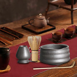 Maxbell Handmade Matcha Set Traditional Tea Ceremony for Tea House Kithen Restaurant Black