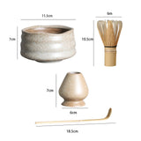 Maxbell Handmade Matcha Set Traditional Tea Ceremony for Tea House Kithen Restaurant Apricot