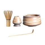 Maxbell Handmade Matcha Set Traditional Tea Ceremony for Tea House Kithen Restaurant Brown