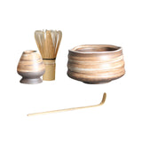 Maxbell Handmade Matcha Set Traditional Tea Ceremony for Tea House Kithen Restaurant Brown