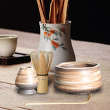 Maxbell Handmade Matcha Set Traditional Tea Ceremony for Tea House Kithen Restaurant Brown