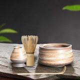 Maxbell Handmade Matcha Set Traditional Tea Ceremony for Tea House Kithen Restaurant Brown