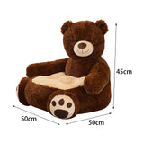 Maxbell Kids Sofa Seat Soft Cushion Plush Sofa Armrest Chair for Bedroom Decor Bear