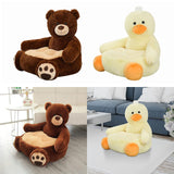 Maxbell Kids Sofa Seat Soft Cushion Plush Sofa Armrest Chair for Bedroom Decor Bear