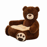 Maxbell Kids Sofa Seat Soft Cushion Plush Sofa Armrest Chair for Bedroom Decor Bear