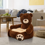 Maxbell Kids Sofa Seat Soft Cushion Plush Sofa Armrest Chair for Bedroom Decor Bear