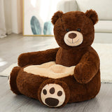 Maxbell Kids Sofa Seat Soft Cushion Plush Sofa Armrest Chair for Bedroom Decor Bear