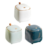 Maxbell Trash Can Wastebasket Small Press Type Lid for Coffee Table Office Bathroom White