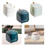 Maxbell Trash Can Wastebasket Small Press Type Lid for Coffee Table Office Bathroom White