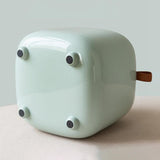 Maxbell Trash Can Wastebasket Small Press Type Lid for Coffee Table Office Bathroom White