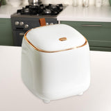 Maxbell Trash Can Wastebasket Small Press Type Lid for Coffee Table Office Bathroom White