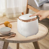 Maxbell Trash Can Wastebasket Small Press Type Lid for Coffee Table Office Bathroom White