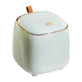 Maxbell Trash Can Wastebasket Small Press Type Lid for Coffee Table Office Bathroom Light green