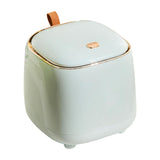 Maxbell Trash Can Wastebasket Small Press Type Lid for Coffee Table Office Bathroom Light green
