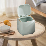 Maxbell Trash Can Wastebasket Small Press Type Lid for Coffee Table Office Bathroom Light green