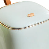 Maxbell Trash Can Wastebasket Small Press Type Lid for Coffee Table Office Bathroom Light green