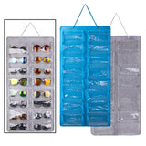 Maxbell Felt Wall Mounted Sunglasses Organizer Soft Display Sturdy for Door Closet Blue