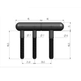 Maxbell Door Hinges Smooth Decorative Easy to Install Heavy Duty for Garage Door Argent