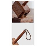 Maxbell Bottle Opener Beverage Can Opener with Wooden Base for Camping BBQ Hotel