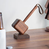Maxbell Bottle Opener Beverage Can Opener with Wooden Base for Camping BBQ Hotel