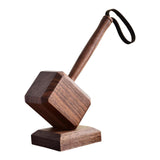 Maxbell Bottle Opener Beverage Can Opener with Wooden Base for Camping BBQ Hotel