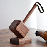 Maxbell Bottle Opener Beverage Can Opener with Wooden Base for Camping BBQ Hotel
