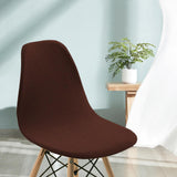 Maxbell Stretch Armless Shell Chair Cover Chair Seat Protector for Bar Kitchen Brown