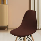 Maxbell Stretch Armless Shell Chair Cover Chair Seat Protector for Bar Kitchen Brown