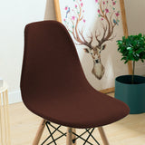 Maxbell Stretch Armless Shell Chair Cover Chair Seat Protector for Bar Kitchen Brown