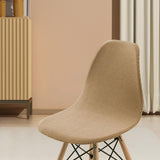 Maxbell Stretch Armless Shell Chair Cover Chair Seat Protector for Bar Kitchen Beige