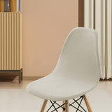 Maxbell Stretch Armless Shell Chair Cover Chair Seat Protector for Bar Kitchen White