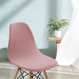 Maxbell Stretch Armless Shell Chair Cover Chair Seat Protector for Bar Kitchen Pink