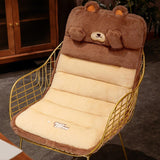 Maxbell Cute Chair Seat Cushion Waist Rest Cushion Desk Chair Cushion Brown and Yellow