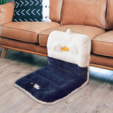 Maxbell Cute Chair Seat Cushion Waist Rest Cushion Desk Chair Cushion Blue and White