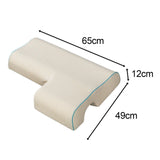 Maxbell Ergonomic Couples Pillow for Friends Couples Birthday Gift Beige Left