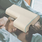 Maxbell Ergonomic Couples Pillow for Friends Couples Birthday Gift Beige Left