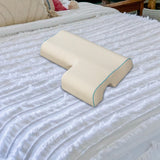 Maxbell Ergonomic Couples Pillow for Friends Couples Birthday Gift Beige Left