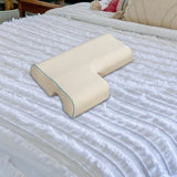 Maxbell Ergonomic Couples Pillow for Friends Couples Birthday Gift Beige Right