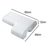 Maxbell Ergonomic Couples Pillow for Friends Couples Birthday Gift White Left