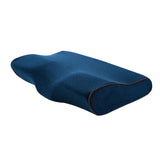 Maxbell Pillow Pillows with Washable Pillowcase for Back Sleepers Navy blue